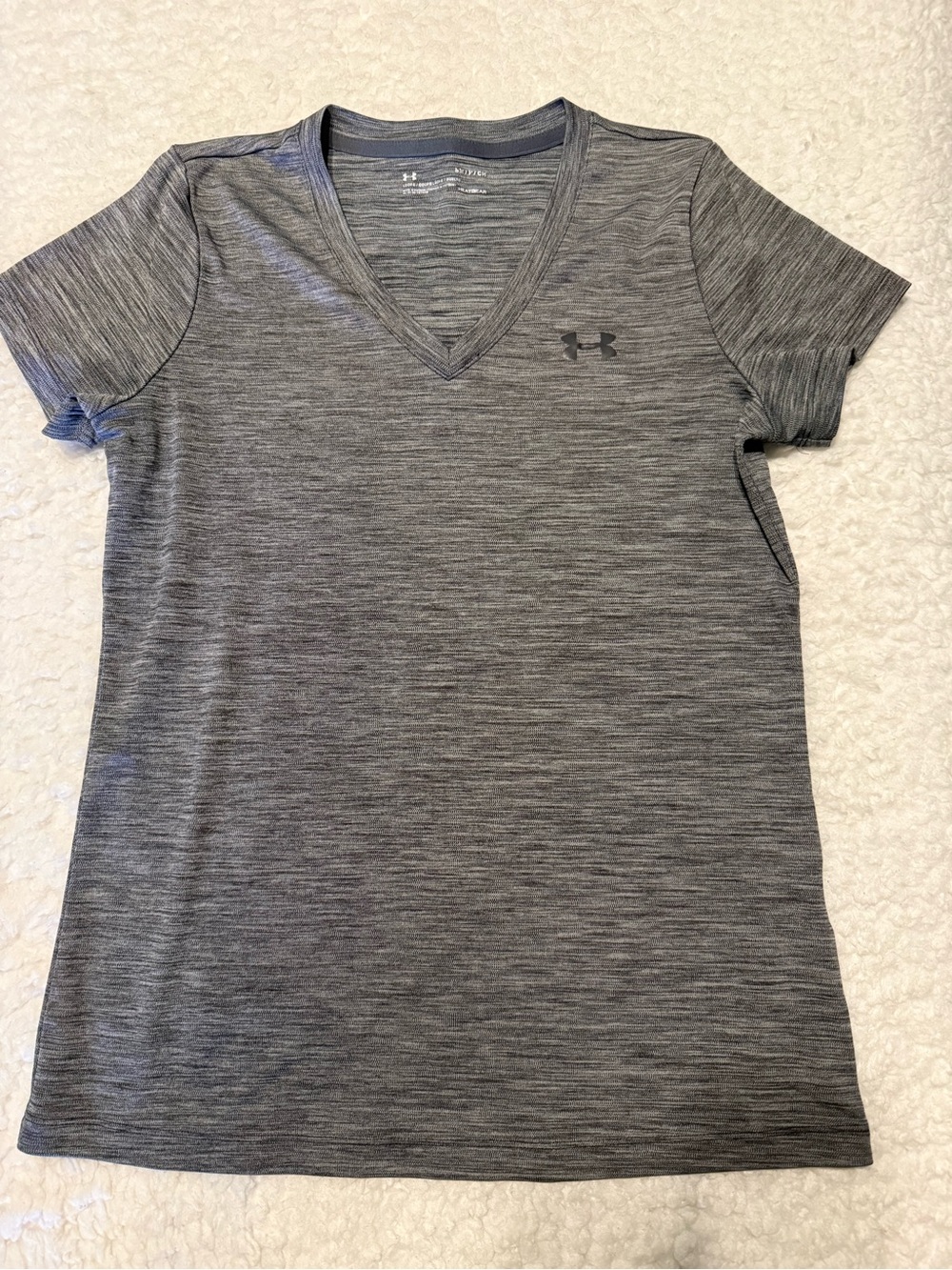 Under Armour Heathered Gray V-Neck Performance Tee